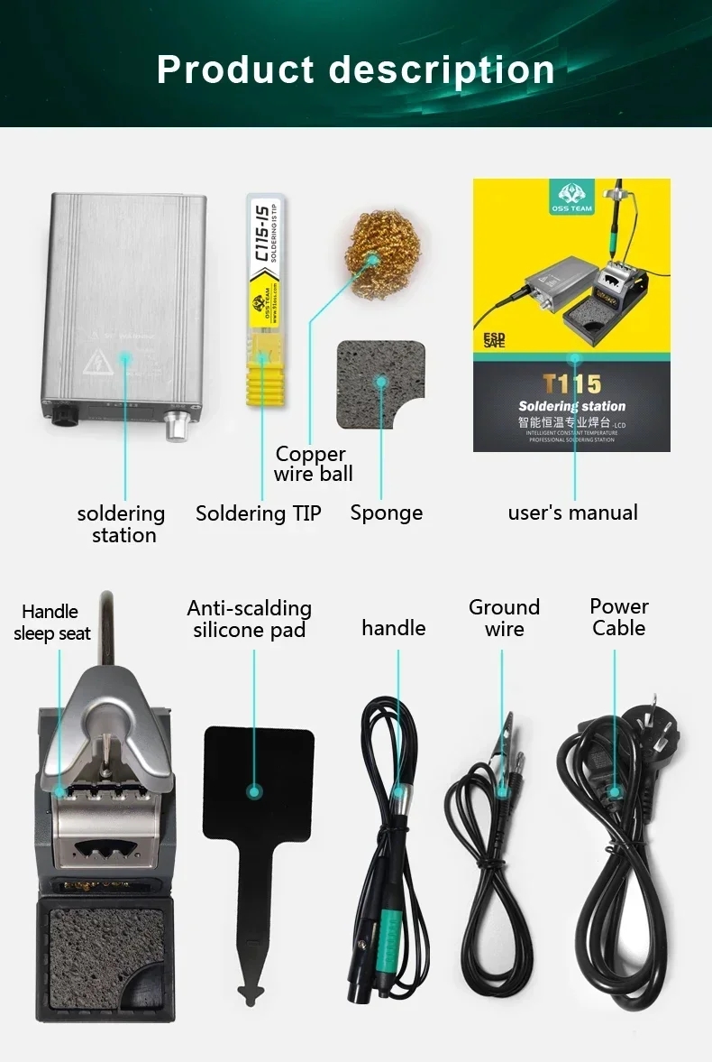 Паяльная станция OSS T115 Micr – обзор и цена C115 Nano Soldering Iron Station