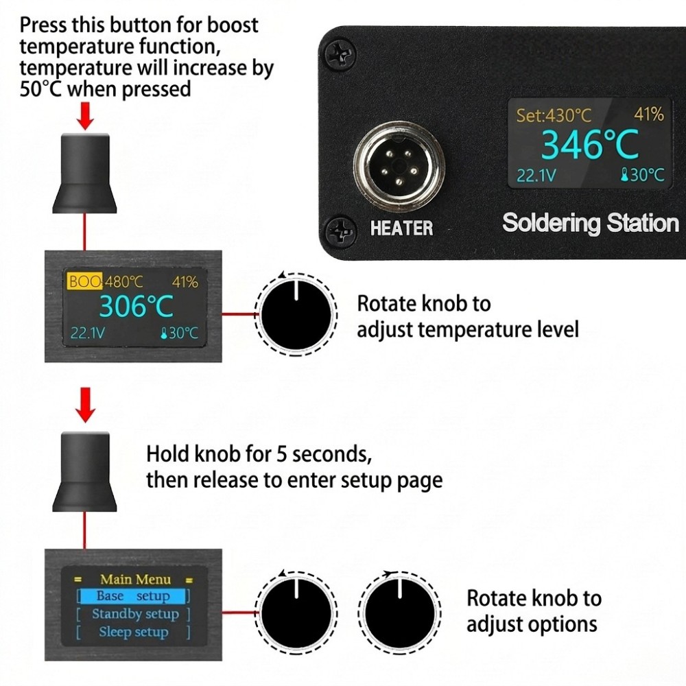 Паяльная станция T12, питание  – обзор и цена T12 Soldering Station Oled